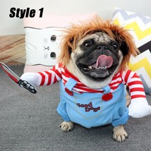  Pet Dogs Costume Funny  Pug Wig Hat and Cosplay Prop Clothes Christmas Festival - £52.88 GBP