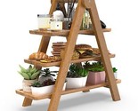 3 Tier Serving Tray, Serving Trays for Entertaining, Solid Wood Party Se... - $58.44