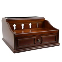 Decorebay Pecan Brown Wooden Multi-Device Charging Station and Valet - Open Box - £61.77 GBP