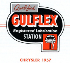 1957 Gulf Oil Service Gulflex Chrysler Lubrication Guide  Cadillac Suppl... - $11.89