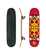 Red World Peace Graphic Bamboo Skateboard (Complete Skateboard) - £103.11 GBP