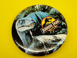 Jurassic Park Collectable Raptor Badge Button Pinback Vintage - $12.86