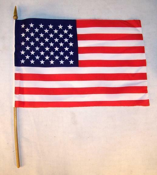 6 AMERICAN FLAG ON STICK 6 X 9 INCH united states of america USA bulk fl... - $4.74
