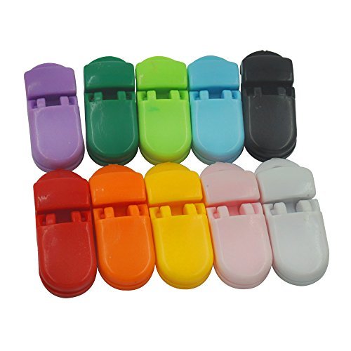 Bluemoona 100 PCS - Pacifier Plastic Badge Craft Clips Lanyards New