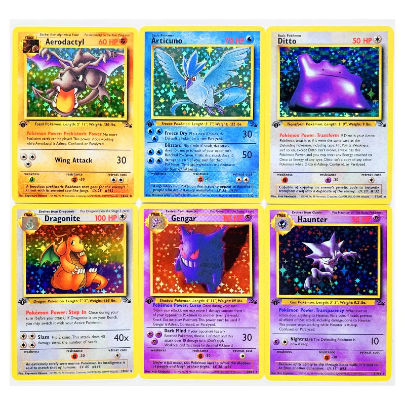 62pcs/set Pokemon Fossil Secret 1997 3rd expansion pack Reproduce Toys Hobbies - £34.25 GBP+