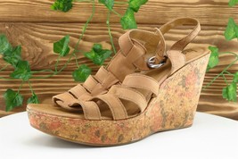 Born Concept Sz 10 M Brown Gladiator Leather Women Sandals - £13.41 GBP