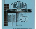 Tiny&#39;s Waffle Shop Menu N Virginia Street Reno Nevada 1949 - $97.02