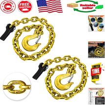 2-Pack 35-Inch Grade 80 Trailer Safety Chain with Clevis Snap Hook - 25,... - $1,382.43 MXN