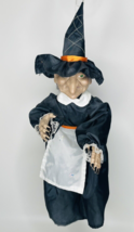 Shaking Halloween Witch Lighted Green Eyes Spooky Sounds Motion Activate... - $68.55