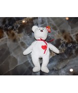 TY BEANIE BABY VALENTINO THE LOVE BEAR WITH PVC PELLETS NEW - $45.00