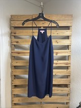 Lilly Pulitzer 100% Silk Navy Blue Spaghetti Strap Mini Dress Size S BBL JD - $281.28 MXN