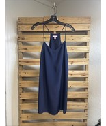 Lilly Pulitzer 100% Silk Navy Blue Spaghetti Strap Mini Dress Size S BBL JD - $274.68 MXN