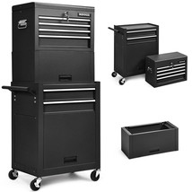 6-Drawer High Capacity Rolling Tool Chest Storage Cabinet Toolbox Combo ... - $439.91