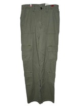 A.n.a Women&#39;s Pants Vintage Cargo Straight Leg Relaxed Hi-Rise Green Sz.... - $21.77