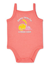 Garanimals Baby Girls Coral Dinosaurs Cami Bodysuit Size 12 Months - £13.30 GBP