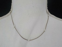 Vintage Sarah Coventry Faux Pearl &amp; Chain Necklace Womens Fashion Jewelry Used - $19.99