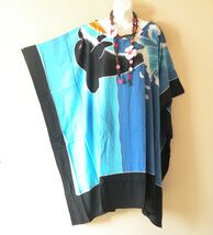 LT93 Blue Dolphin Kimono 38" Length Midi Kaftan Dolman Women Abaya Dress... - $29.90