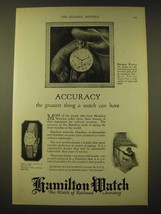 1924 Hamilton Watches Ad - Accuracy the greatest thing a watch can have - £14.53 GBP