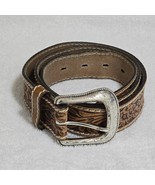Vintage 1995 Tony Lama Western Tooled Leather Belt Size 38 Floral Buckle... - $1,090.65 MXN