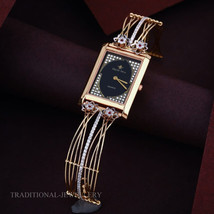New Designer Exclusive 18K 75% Rose Gold Women Girl Wrist Watch CZ Studd... - $3,088.80