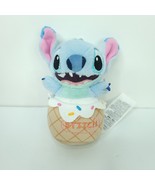Disney Lilo and Stitch Ice Cream 5&quot; Plush Blue Keychain Backpack Purse C... - $19.79