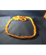 Pink White and Yellow Beaded Necklace N-170 - $133.25 MXN