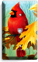 Cardinal Bird Oak Tree Leaves Acorns Phone Telephone Cover Wall Plate Room Decor - £9.80 GBP