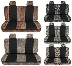 Car Seat covers Fits Ford F150 Truck 92-96 Front Bench with headrests camouflage - £70.78 GBP