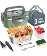 Electric Heated Lunch Box 100W - 3-In-1 Fast Heating Lunch Boxes Portabl... - £38.91 GBP