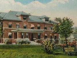 c1920 Chillicothe Hospital Ohio Vintage Postcard Entrance Street View - £13.59 GBP