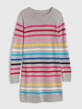 GAP Kids Girls Crazy Striped Heather Gray Long Sleeve Crew Neck Sweater ... - £27.65 GBP