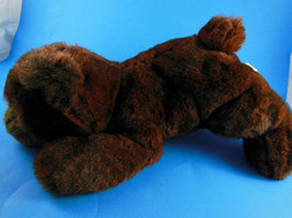 T.L. Toys HK LTD. Plush bear 14&quot; Long Very nice unique color pile fur - $7.91