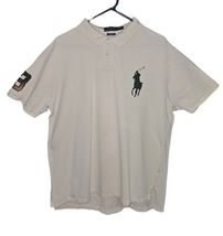 Vintage POLO Ralph Lauren #3 Big Pony PRL Custom Fit White Rugby POLO Sz... - $28.42