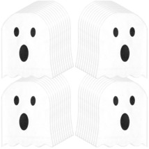 100 Pieces Ghost Napkins Halloween Napkins White Ghost Folded Halloween Napkins  - £22.13 GBP