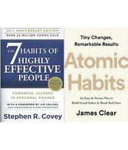 2 Books Set: The 7 Habits + Atomic Habits (English, Paperback) - £15.20 GBP