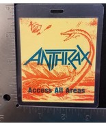 ANTHRAX - VINTAGE ORIGINAL WORLD TOUR CONCERT LAMINATE BACKSTAGE PASS - $20.00