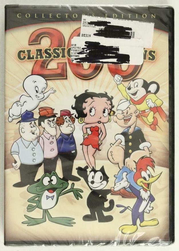 Primary image for DVD Movie NEW Sealed 200 Classic Cartoon Collector's Ed Betty Boop Popeye Gumby