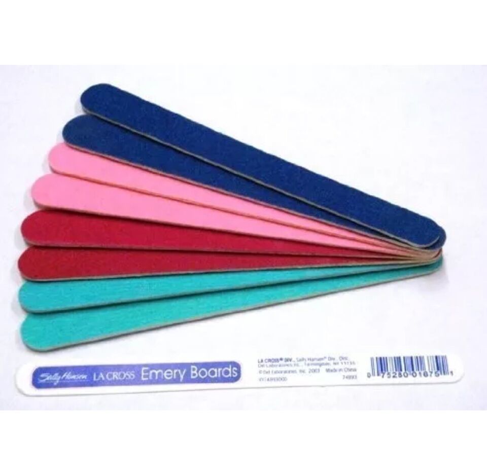 Lot of 2 La Cross Dual Side Emery Boards 4.5 Inch Pocket Size 8 Ct. Sall... - $10.41