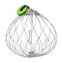  automatic open closing fishing crab trap net steel wire for saltwater seawater outdoor thumb200