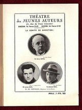1920s Theater Program Jeunes Auteurs Marcel Roger Marx France Brochure F... - $17.35