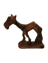 Vtg Syroco 4.5  Hungry Donkey Wooden Figure Eureka Springs Arkansas - £15.71 GBP