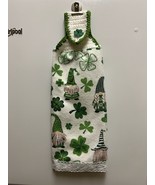 St Patrick Day Gnome Hanging Towel Trimmed in Lace - $3.50