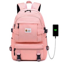 school bags for teenage boys usb charge book bag high school student waterproof  - £42.48 GBP