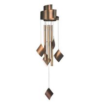 38 Right Twirled Ribbon Wind Chime with Hanging Copper Squares - $25.98