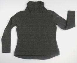 Columbia Gray Turtleneck Subtle Print Pullover Sweatshirt Womens Size La... - £25.94 GBP