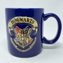 Hallmark Harry Potter Hogwarts Crest Sorcerers Stone Coffee Mug Cup Blue 2000 - £19.17 GBP