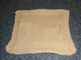 Handmade  Knit Buff Cocker Spaniel Cotton Dishcloth Dog Lover Gift Brand... - £6.67 GBP