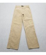 VINTAGE Abercrombie &amp; Fitch Pants Womens 0 Tan Beige Velvet 28x31 Made I... - $635.16 MXN