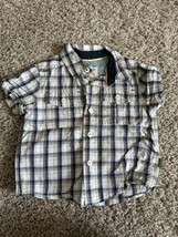 Genuine Kids from Oshkosh Boy&#39;s Short Sleeve Button Down Shirt Size 12 Months - £3.98 GBP