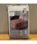 Bed Dressing Louisville Eyelet Bed Ruffle Skirt Queen White Vintage - $29.69